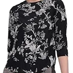 crimsoune club Women's Grey Floral Print Top-picture-16