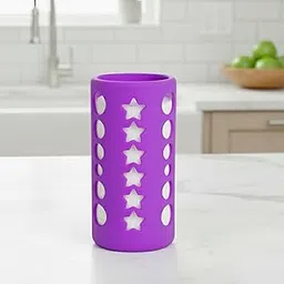 Safe-O-Kid BPA-Free Pure Silicone Bottle Cover – Soft, Non-Toxic, Protective Cover for Baby Bottles, Safe for Little Ones, Durable, Easy to Clean 250 ml, Purple - Pack of 4-picture-25