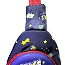 nityapushta Kids Small Cartoon Design Sling Crossbody Shoulder Bag for Boys & Girls, School Travel & Casual Backpack with Adjustable Strap for Children & Toddlers image 1