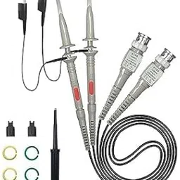 SYNCRA 100MHz Oscilloscope Probe Kit – 1X/10X Switchable Attenuation, BNC Connector, Low Noise Signal Testing Probes for Digital, Virtual & Handheld Oscilloscopes-picture-16