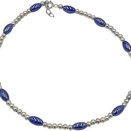 sahiba gems 925 Sterling Silver Beads Anklet/Payal ~ Pack in One Piece-picture-36