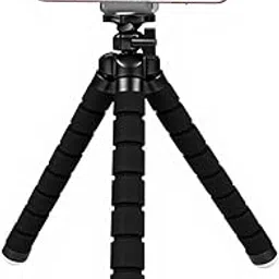 Camera Plate Tripod Mobile Phone Live Photography ABS Plastic Mini Octopus Sponge Leg Stand with High Stability Iron Frame for Desktop & Vlogging Portable 16x21x124mm, 0.03kg Load 1kg Ideal Selfie-image-31