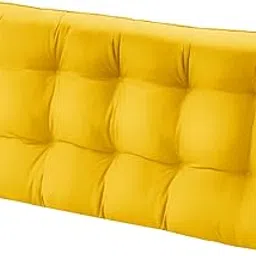 HOMELYSIAN Tufted Bench Cushions for Outdoor Furniture, 44" x 19" Porch Swing Cushions Filled with Foam, Overstuffed Patio Cushions for Bench Loveseat with 2-3 Seats,Thick and Water Resistant, Yellow-image-9