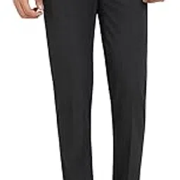 raymond Men's Checks Pattern Contemporary Fit Poly Viscose Blend Flat Front Formal Trouser-picture-42
