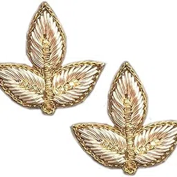 Lovetholy 11pcs, 4x3.5cm, Embroidery Neck Sew On Applique Patches/Decorative Patches for Clothes, Jackets, Jean's, Blouse, Saree, Dress Decoration (L-31.11) (Gold)-picture-21