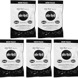shagungold Shagun Gold Organic Himalayan black henna powder 40 gm Pack of 5-picture-31