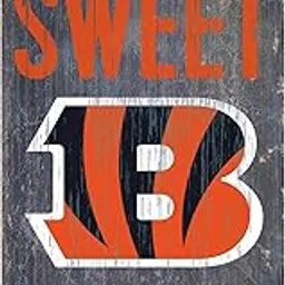 Cincinnati Bengals Official NFL 14.5 inch x 9.5 inch Wood Sign Home Sweet Home by Fan Creations 048357-image-77