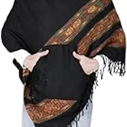 aruna kullu handloom kullu woolen poncho with hood for men multi color long-picture-18