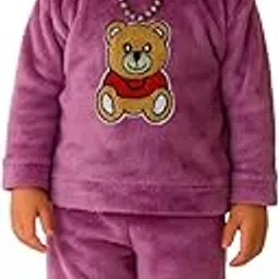Premium Soft Fleece Hooded Pajama Set for Toddlers (3-4 Years) | Full-Sleeve Night Suit for Cozy Winter Sleep | Ultra-Warm & Comfortable Nightwear for Boys/Girls.-picture-49