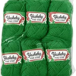 Acrylic Hand Knitting Yarn Balls Pack of 6 (15g Each) -Soft Wool Yarn for Knitting, Craft, DIY Projects, Sweaters, Scarves (Parrot Green Colour)-image-39