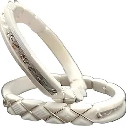 The Velvet Box Graceful Silver White Bangles – Traditional Bengali Jewelry for Women-picture-11