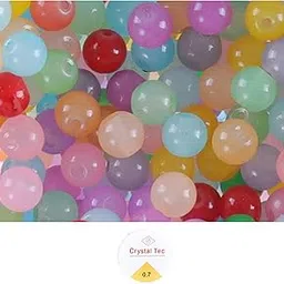 Colorful Glass Beads for Jewelry Making: Includes 150+ Beads & 10-Meter Elastic Thread – DIY Bracelet Craft Kit (Jelly)-picture-26