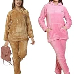 us reload Combo Pack of 2 Women’s Woolen Loungewear Sets | Soft Fleece Sweatshirt Top & Pyjama Pants | Winter Nightwear & Co-ord Set for Casual & Daily Home Use-picture-51