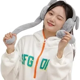 fio fashionio FashionIO® - Earmuffs Cute Plush Animal Ear Warmers for Women & Girls | Fluffy Furry Ear Muffs for Winter | Fluffy Furry Ear Muffs | Adorable Bunny Fluffy Ear Warmers (Baby Pink)-picture-27