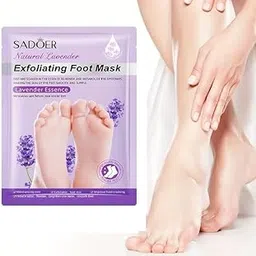 Foot Peel Mask For Dead Skin Removal Dry Cracked Callus Remover, Foot Spa Care Peel Massk With Lavender For Men And Women Feet Peeling Mask Exfoliating, Dry & Dull Skin Reduces Pigmentation (Pack Of 1) image 1