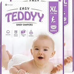 TEDDYY Easy Baby Diapers Extra Large (18-24 months) - 112 Count, 13-17 kgs, Long Lasting Absorption, Anti - Rash-image-67