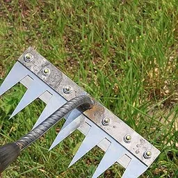 STYLEHEAVEN Garden Rake Sturdy Versatile Lawn Loosening for Yard Landscapers Cultivating 8 Teeth-picture-26