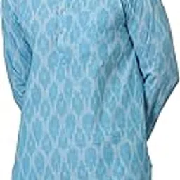 wintage Men's: Ikat Cotton Long Kurta-picture-39