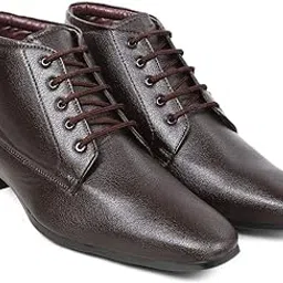 bxxy Mens Black Faux Leather Height Increasing Formal Lace-Up Boots on Cuban Sole-picture-22