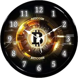 Babawill Bitcoin 2 Abs Plastic Wall Clock with Glass in Front-picture-30