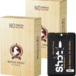 ROYAL SWAG Ayurvedic Herbal Cigarettes, Clove Flavour Smoke King Size(20 Sticks) With 20ml Shot Anti Tobacco and Anti Addiction Mouth Spray(De-Addiction) | 100% Tobacco Free and Nicotine Free-picture-33