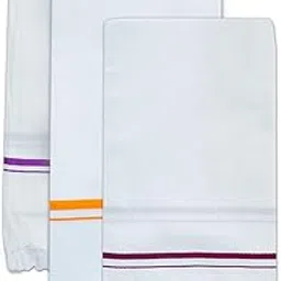 SSS Pure Baby Soft Cotton Bath Towels 30 inches x 60 inches -Super Soft Quick Absorbency, White (Pack of 3)-picture-24