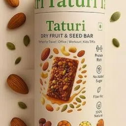 Taturi Dry Fruit & Seed Bar – Protein Rich, No Added Sugar, Fiber Rich Healthy Snack with Dates, Almonds, Cashews & Seeds – 250g | Healthy Energy Bars | Natural Dry Fruit Snack for Kids & Adults | Mini Dry Fruits Barfi-picture-67