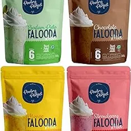 Pantry Perfect Badam Pista, Chocolate, Mango & Strawberry Falooda Mix - Pack of 4 (Each 200g) I Premium I Instant Falooda Mix | Rich, Smooth & Creamy Texture | Delicious & Refreshing Taste | Ready to Eat-picture-60