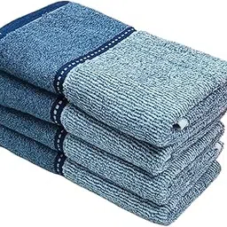 Cotton Bolls Textiles 100% Cotton Extra Large Hand Towels Set of 4 (650 GSM) – Ultra Soft, Highly Absorbent for Gym, Kitchen, Pool, Travel & Home (40x72 cm, Blue Stripe)-picture-46