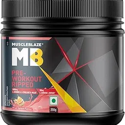MuscleBlaze Pre Workout Ripped (Fruit Splash, 27 Servings, 250g) | 4000mg Citrulline & L-Arginine, 500mg L-Carnitine, 500mg Garcinia Extract-picture-15