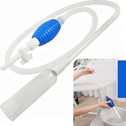 VAYINATO® Aquarium Blue Syphon Gravel Cleaner with Flow Control Tap | Hand Syphon Pump for Fish Tank - No Need to Remove Fish or Plants, Perfect for Regular Water Change by Petzlifeworld-picture-17