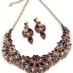 sohi Green stones Necklace Set | Gold plated jewellery set for women and girls | Necklace, Earrings, Bracelet & Ring | contemporary jewellery| green stone jewellery | Indo-western Fashion jewellery-picture-12