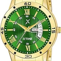 xtime Premium Analogue Day & Date Watch Round Dial & Gold Chain for Men's & Boys-picture-15
