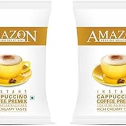 AMAZON 3 in 1 Instant Cappuccino Coffee Premix Powder Coffee, Milk and Sugar for Vending Machines 2 Kgs, Bag-picture-29