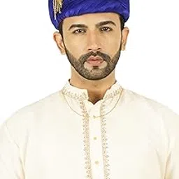 priyakant safawala Premium Wedding Collection for Maharashtra Puneri Tilak Pagdi (Topi/Safa/Turban) for Wedding and Traditional Function Use It [Blue, Size 22 Inches]-picture-11