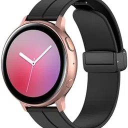 EDNITA 20mm SmartWatch Band Strap with Magnetic Lock for Amazfit GTS 2/Mini Amazfit Bip/Pro/Lite/Bip S/Amazfit GTR/Samasung Galaxy Watch 4/Watch 5 - Black - Pack of 1-picture-10