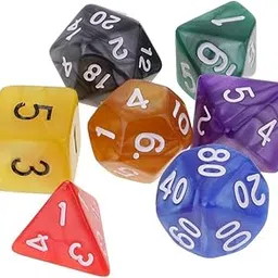CALANDIS™ 7Piece/Set Multi-Color Multi-Sided Dice D4 D6 D8 D10 D12 D20 for D&D TRPG 4 | Accessories | Role Playing Games | Games-image-63