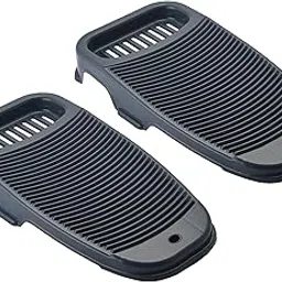 Kuber Industries 2 Pcs Set Plastic Hand Washboard for Washing Clothes with Soap Holder | Mini Wash Board for Clothes | Laundry Cleaning Tool for Kids Handkerchief Socks and Dresses | Grey-image-0
