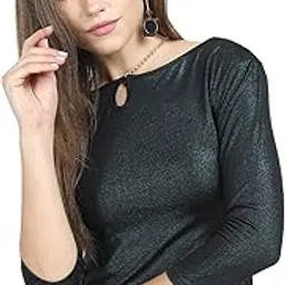 Tokyo Talkies Women's Solid Relaxed Fit Tops-picture-15