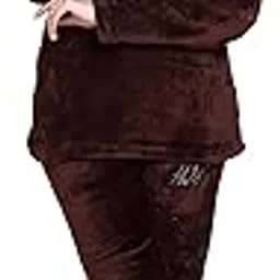 rg by s.s. clothing RG Winter Casual Wear Round Neck Full Sleeve Soft And Breathable Wool Nightsuit For Women's And Girls (COFFEE)-picture-43