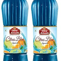 Mishrambu Citrus Blue Squash (Pack of 2) | Summer Drinks Sharbat | 1500ml (750 ml each)-picture-31