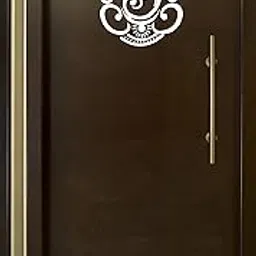 WallDesign Dasavala Ganesha Wall Sticker for Mandir White Colour (Small) - 12 inch Height by 9 inch Width-image-24