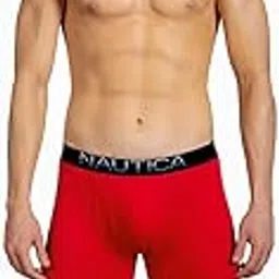 nautica Men's Cotton Blend Classic Solid Trunks-picture-35