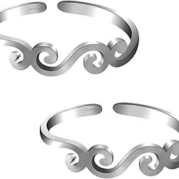 darshraj 925 Sterling Silver Toe Ring For Woman | Silver Mehandi Design Toe Ring | Silver Bicchiya For Ladies-picture-53
