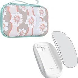 Pouch Case with Ergonomic Charging Base for Magic Mouse 2 Generation, Increased Comfort and Control Supports Wireless Charging Magic Mouse Accessories Ergonomic Grip, Camellia-picture-13