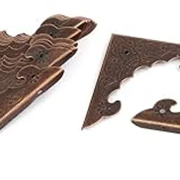Ubersweet® Box Chest Desk 40mm x 40mm x 4mm Cover Corner Protectors Copper Tone 20PCS-picture-10