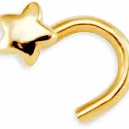 STAR SHAPE NOSE PIN 14k YELLOW GOLD PLATED GIRLS FOR WOMEN-picture-20
