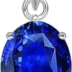 7.25 Ratti 6.35 Carat Blue Sapphire Stone Best Precious Unheated & Untreated Panchdhatu Neelam Gemstone Pendant Locket for Men and Women's(Lab-Tested)-image-80
