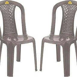 OAKNEST Supreme Dream Armless Stackable monobloc high Glossy Plastic Chair for Indoor & Outdoor Use, Living Room, Garden, Office (Color: Champagne, Set of 2 Piece)-picture-13