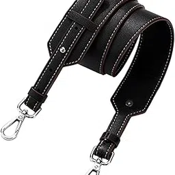 snappsy PU Leather Shoulder Strap Replacement Luggage Straps Classic Crossbody Strap Black-picture-20